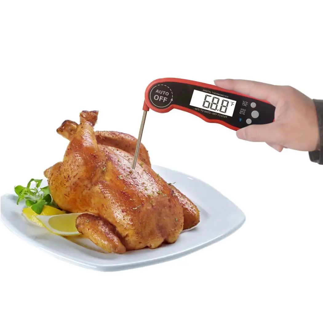 0 Stainless Cooking 3 ABS Thermometer 4s Probe Steel Foldable 1inch Barbecue Read Instant 2F 1C 5mm Food | Дом и сад
