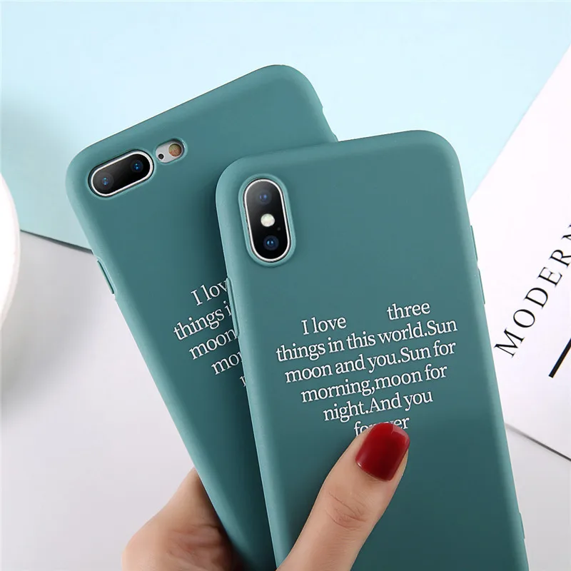 Lovebay прекрасный мультфильм письмо чехол для iPhone X 6 S 7 8 Plus XR XS MAX Модный мягкий