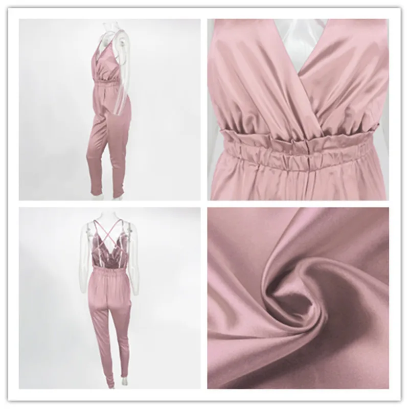 Dressmecb спагетти регулярные комбинезоны комбинезон для женщин Элегантные женские