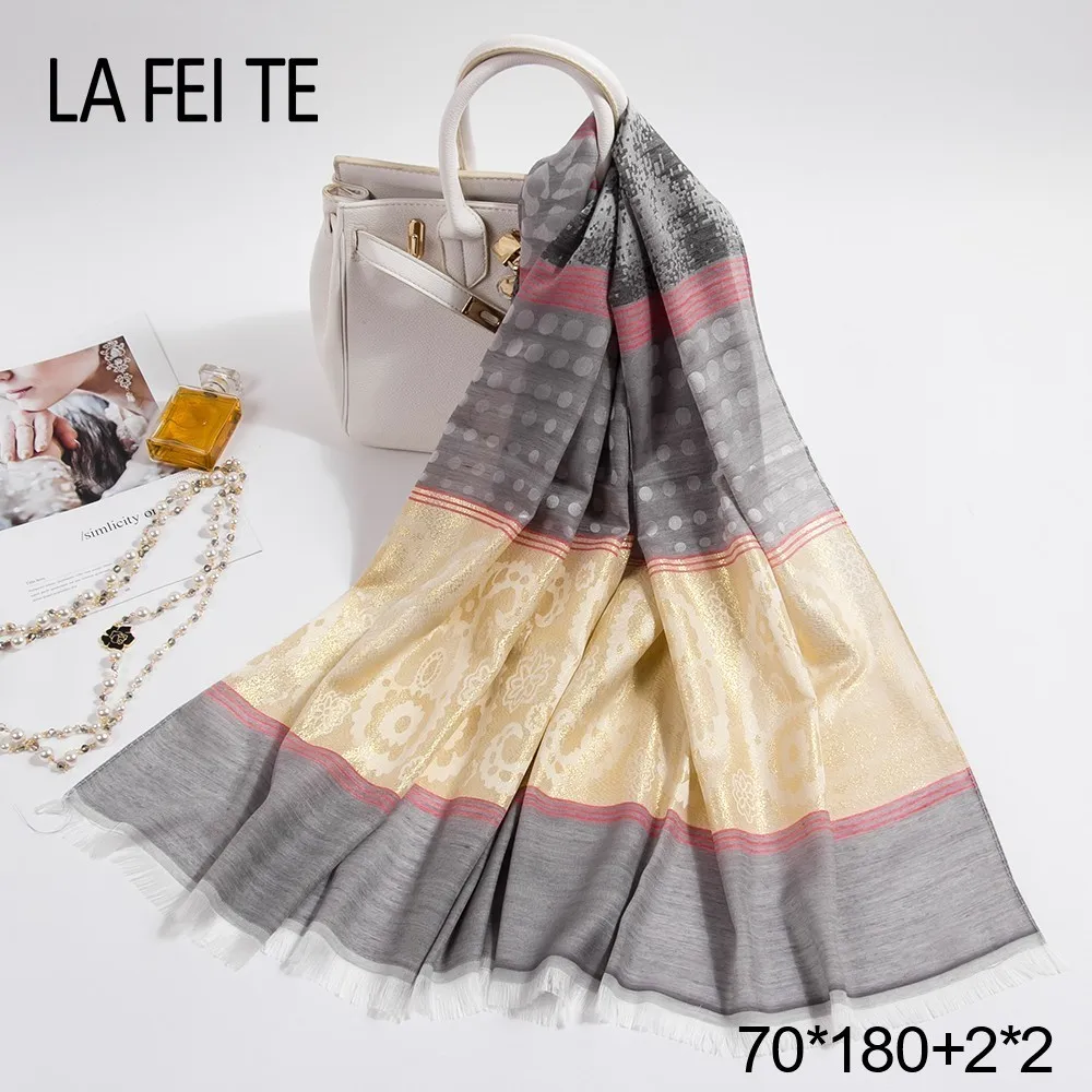 Длинные Саржевые шарфы из чистого шелка Wowan Foulard Femme палантины Платок шифоновый