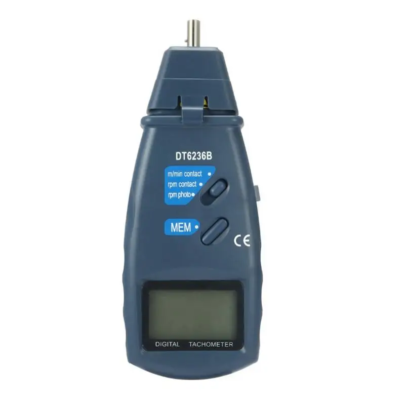 Цифровой тахометр Uxcell DT 6236B 2 в 1 контактный/Бесконтактный фототахометр оборотный