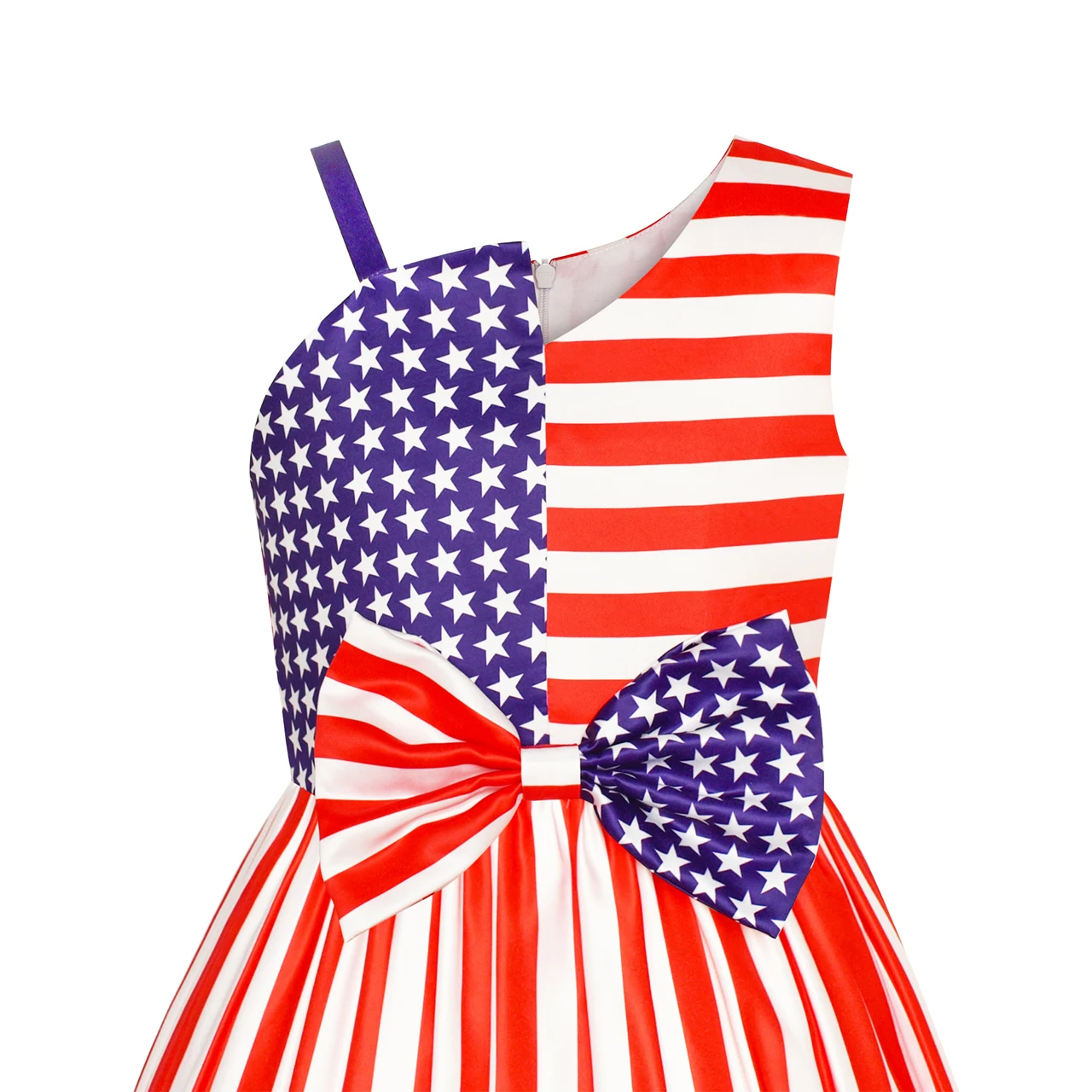Sunny Fashion платья для девочек новогодние костюмы Американский флаг Национальный