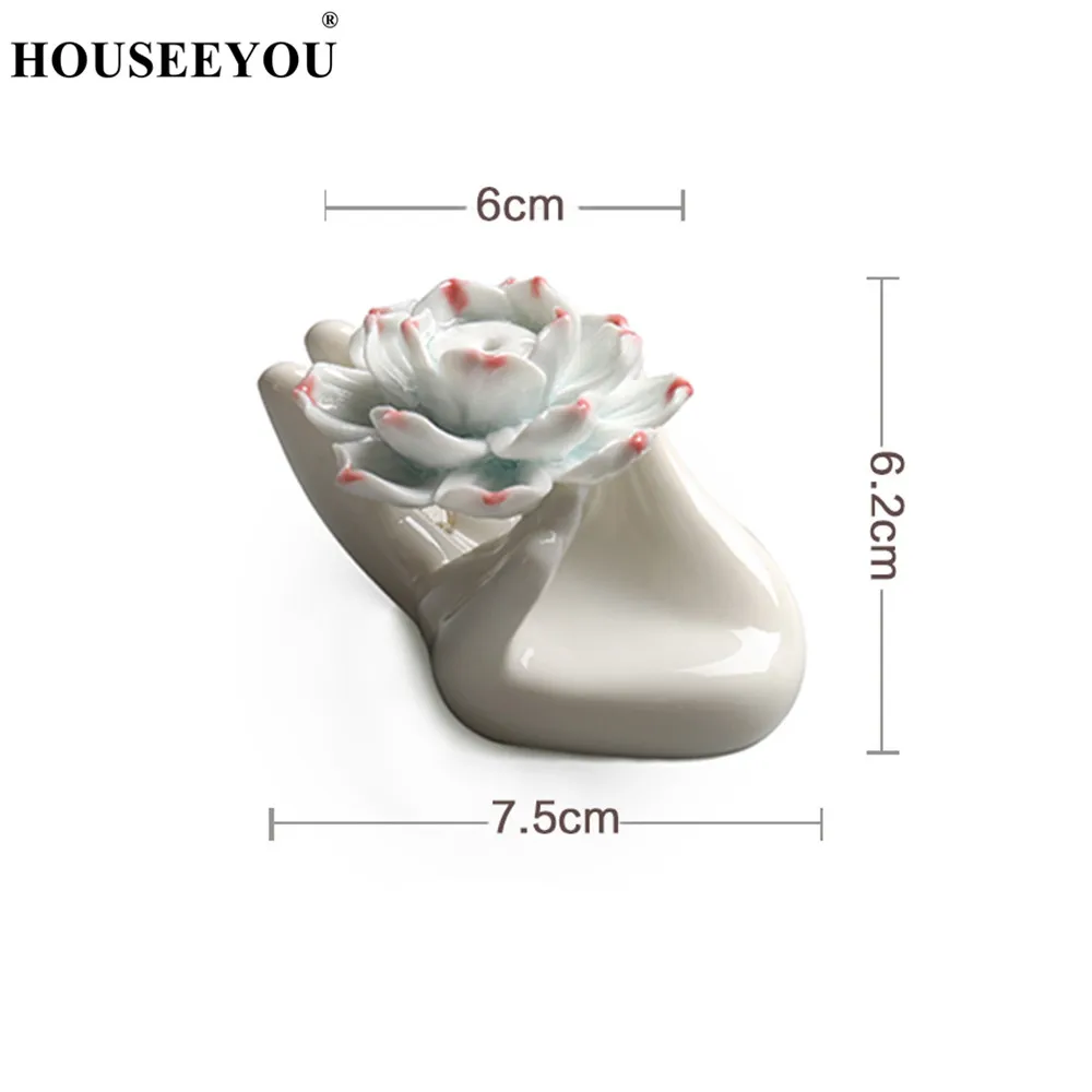 Керамическая ручная палочка с лотосом бергамотом буддой курильница