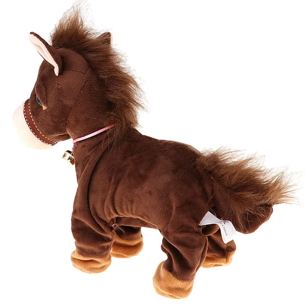 Electronic Simulation Plush Horse Doll Walking Stuffed Toy Educational Toys Birthday Gift for Children Kids Toddler | Игрушки и хобби