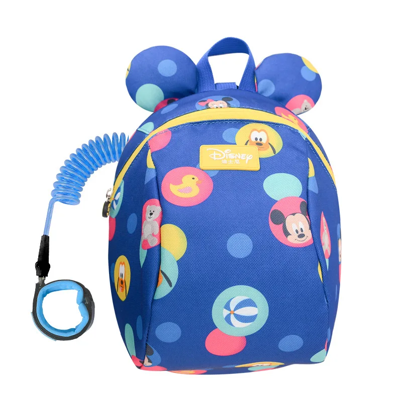 Disney-mochila antip&eacute;rdida 2 en 1 para ni&ntilde;os, bolso escolar con correa para caminar, de Mickey y Minnie, 1,8 M-5
