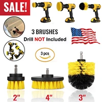 3 pcs power scrubber brush set for bathroom drill scrubber brush for cleaning cordless drill attachment kit power scrub brush