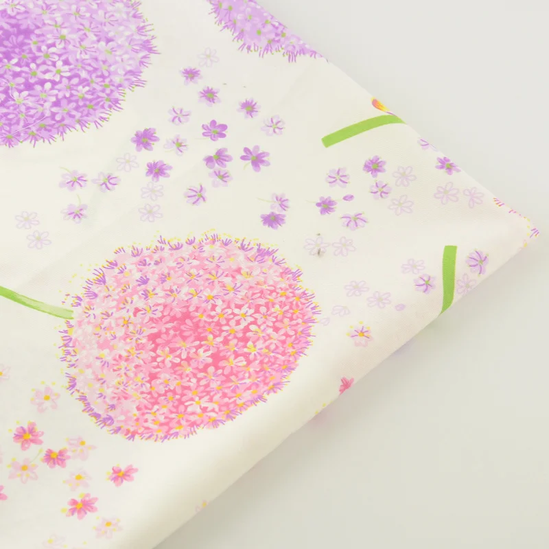 Розовый Одуванчик цветочный дизайн хлопок Ткань постельное белье из саржи Tecido