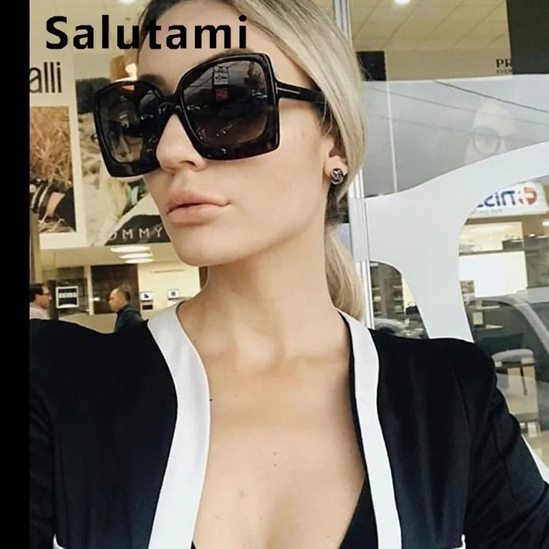 Солнцезащитные очки оверсайз с квадратной оправой для мужчин и женщин винтажные