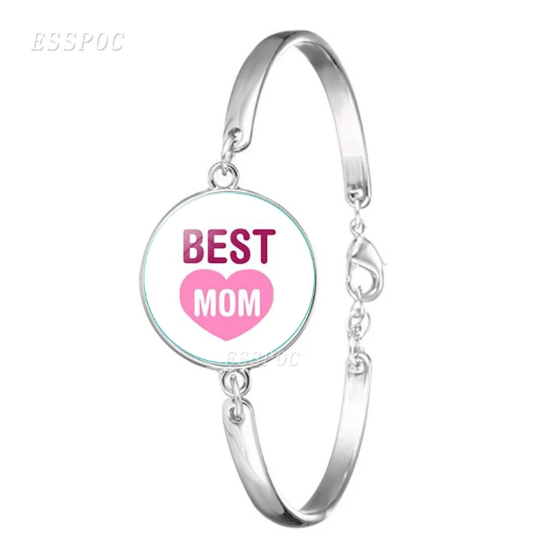 Женский браслет с надписью Best Mom|Браслеты шармами| |