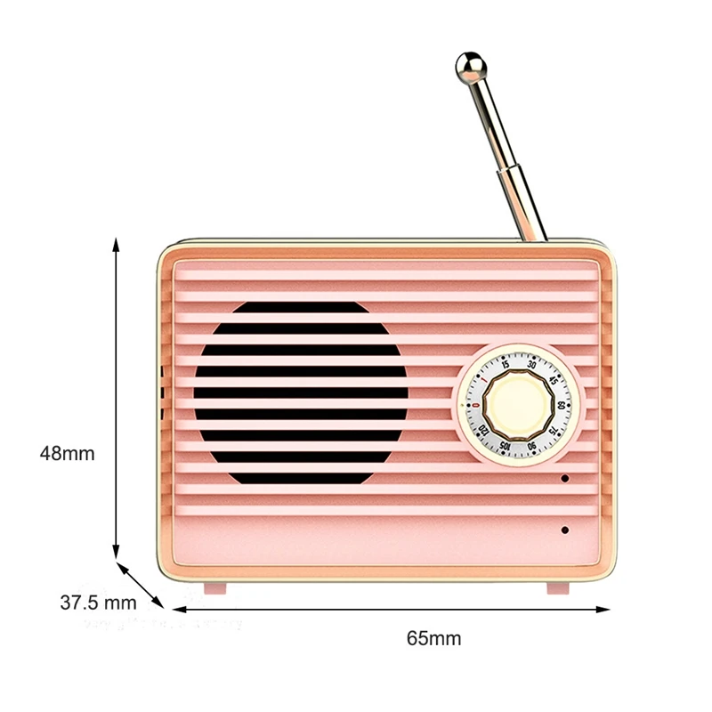Ретро Bluetooth динамик винтажный Мини милый Ностальгический тяжелый бас 3D стерео