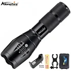 Светодиодный фонарь AloneFire E17 XML T6, водонепроницаемый ультралегкий тактический фонарь с перезаряжаемым аккумулятором 18650
