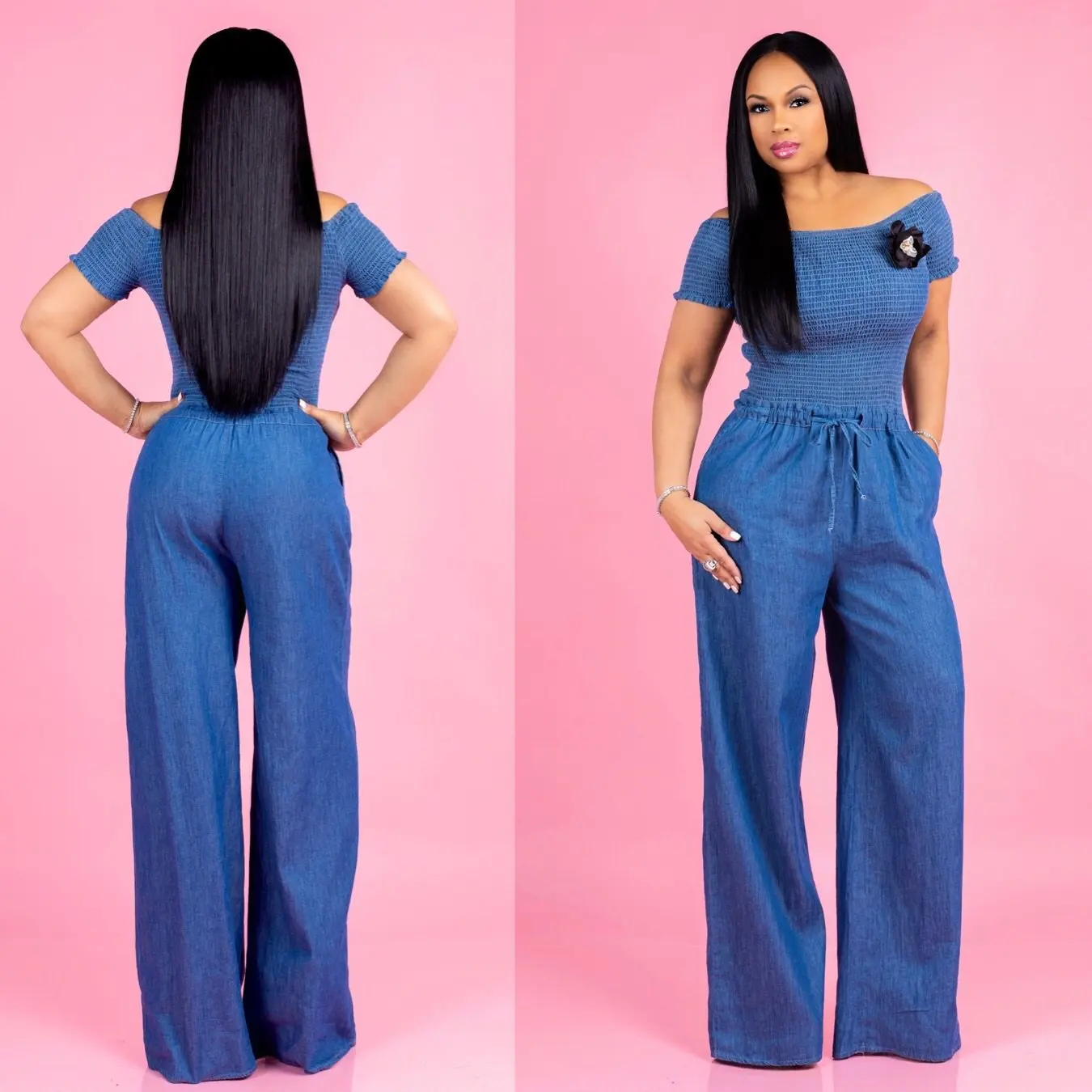 Женский комбинезон свободный с коротким рукавом 2018|Женские комбинезоны| |