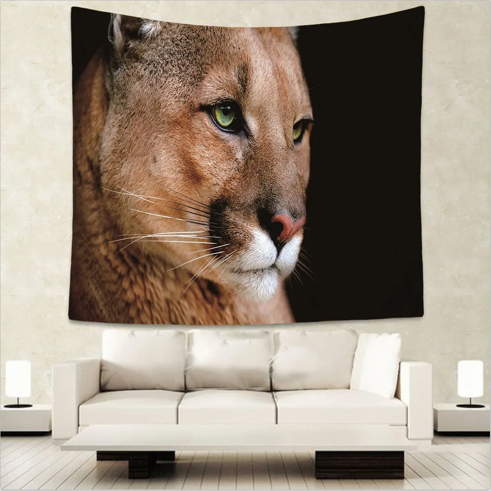 Домашний гобелен с изображением диких животных зебры тигра Хиппи Мандала