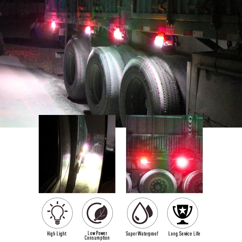 Универсальный 2 5 дюймов 10 шт. диод светодиодный боковой габаритный фонарь