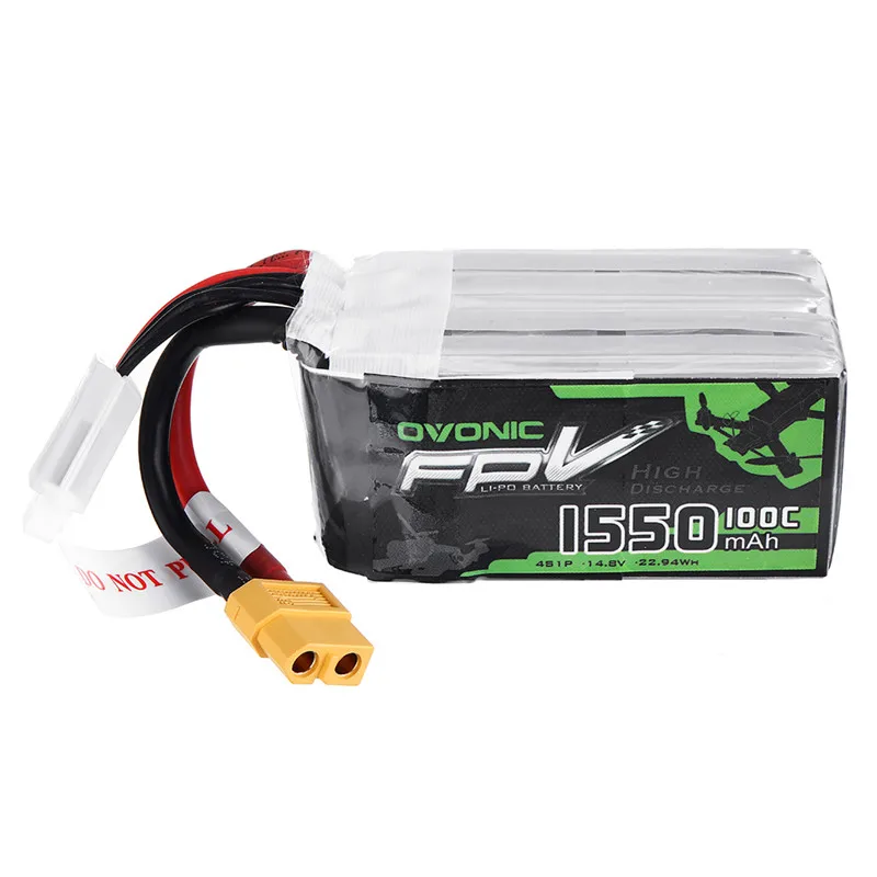 Аккумулятор Ovonic 14 8 V 1550mAh 100C Разъем XT60 для FPV Racing Drone модели запасные части
