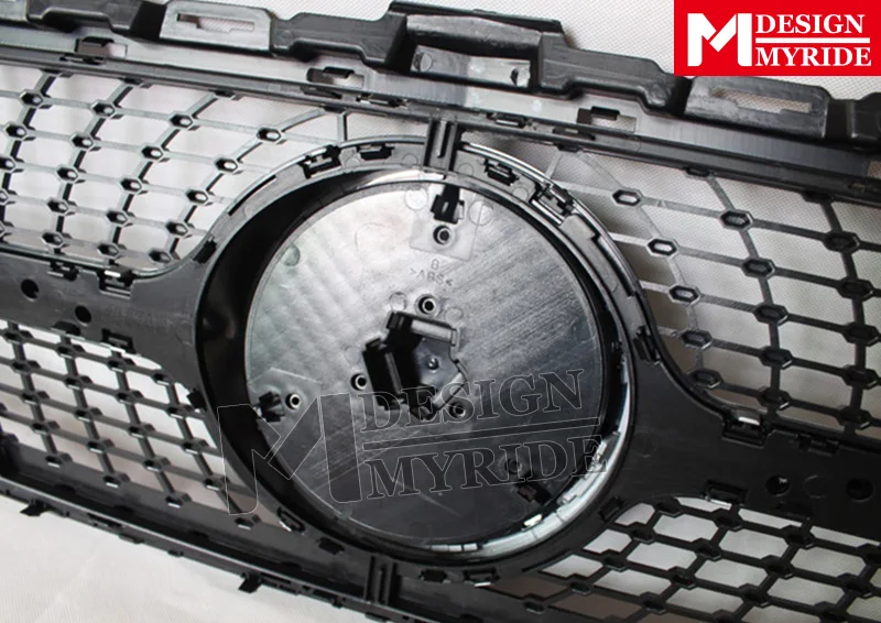 Подходит для W205 Diamond Grills Grill ABS Silver без знака c-класс спортивный C180 C200 C250 C300 C350