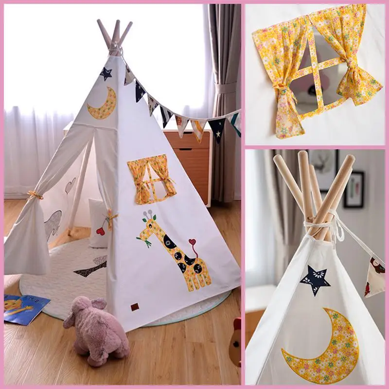 Детская палатка в стиле принцессы из 5 предметов с вышивкой | Игрушки и хобби