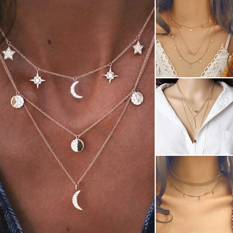 Звезда регулируемый 1 шт. с украшением в виде кристаллов Луна Письмо Подвески