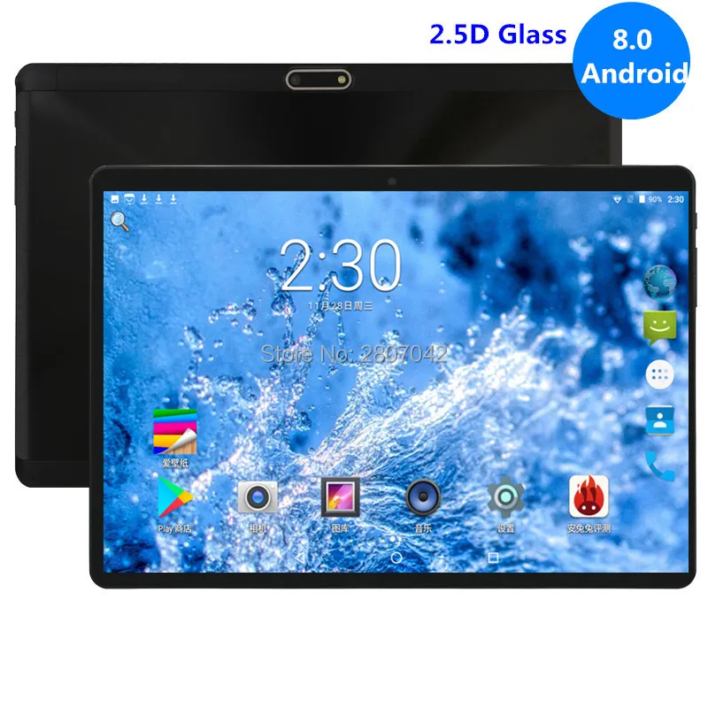 10 дюймов 3G 4G FDD LTE планшетный ПК Android 8 0 4 Гб ОЗУ 64 ГБ 1280x800 IPS 2.5D стеклянный планшет 1 GPS
