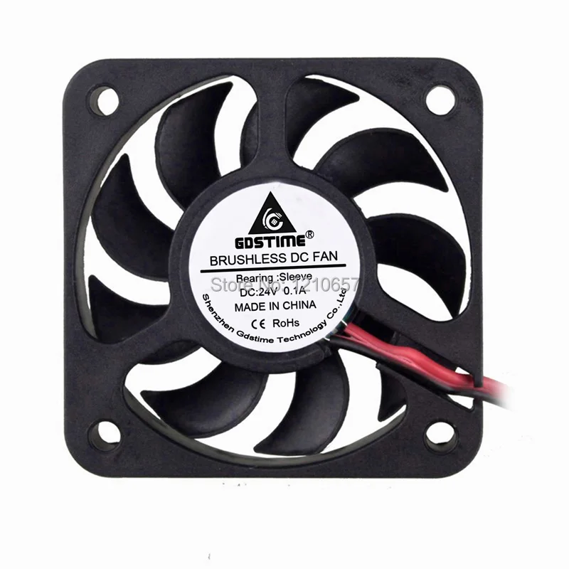 Gdstime 50 мм 5010 5 см 50x10 DC 24V 2Pin радиатор кулер вентилятор 10 штук в партии|radiator fan|heatsink