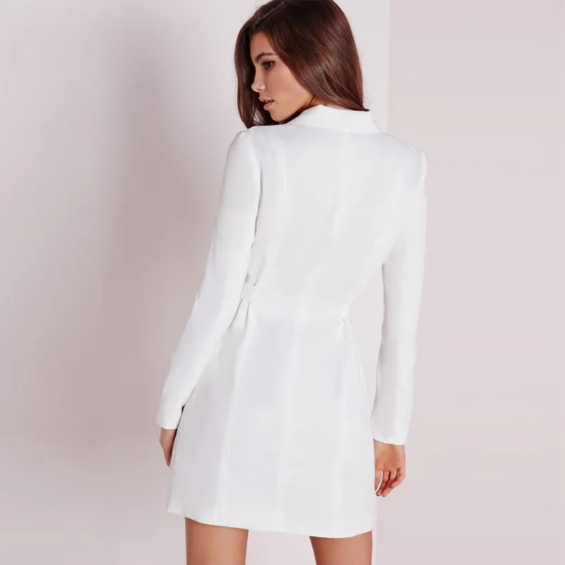 Элегантный осенний женский офисный костюм пиджак на одной пуговице длинное