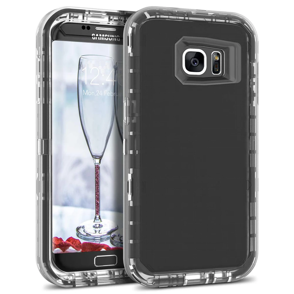 For Samsung Galaxy S10 Plus Hybrid 3in1 Hard PC+Soft Silicon Armor Shockproof Translucent Phone Case Note 8 |