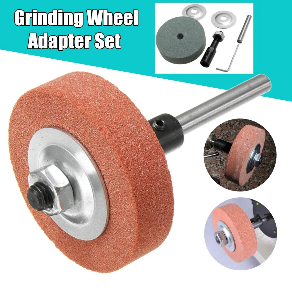 

70x20x10mm 120-150 Grit Grinding Wheel Adapter Set Abrasive Tools Electric Drill Change Into Grinding Machine Wheel Plus