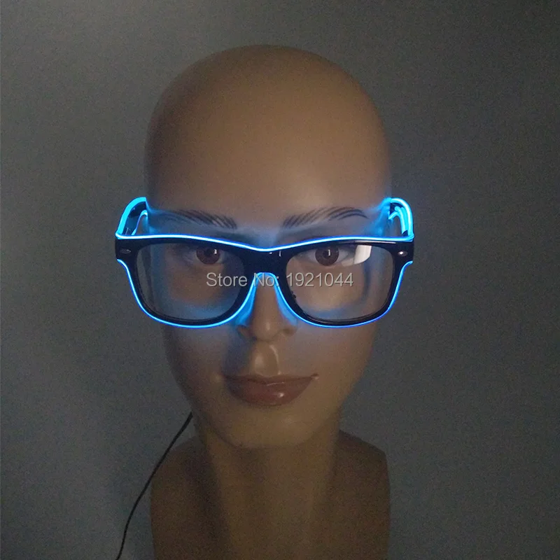 Высокое качество EL Wire светящиеся очки светодиодные мигающие солнцезащитные
