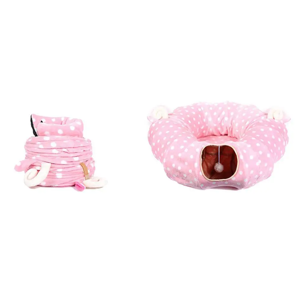 

AsyPets Foldable Pet Cat Tunnel with Ball Toy Indoor Training Puzzle Toy