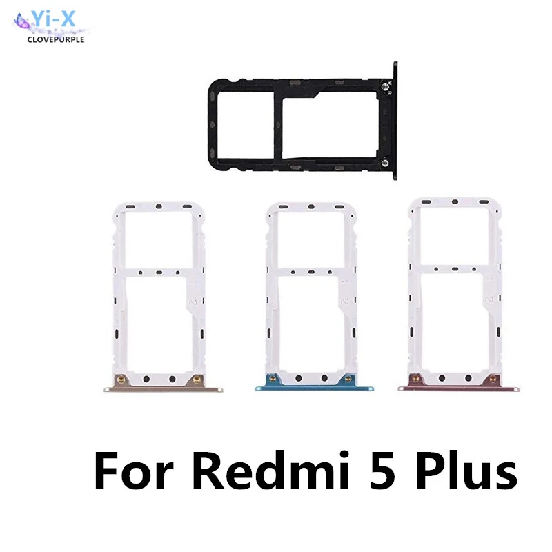 

SIM Card Tray Holder Micro SD Card Slot Holder Adapter for Xiaomi Redmi 5 plus 5P