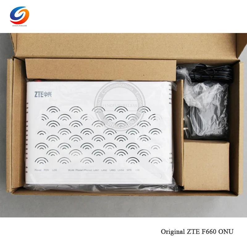 15 шт. оригинальный ZTE GPON ZXA10 F660 ONU/ONT с 1GE + 3FE 2POTS WIFI 1USB оптический сетевой терминал