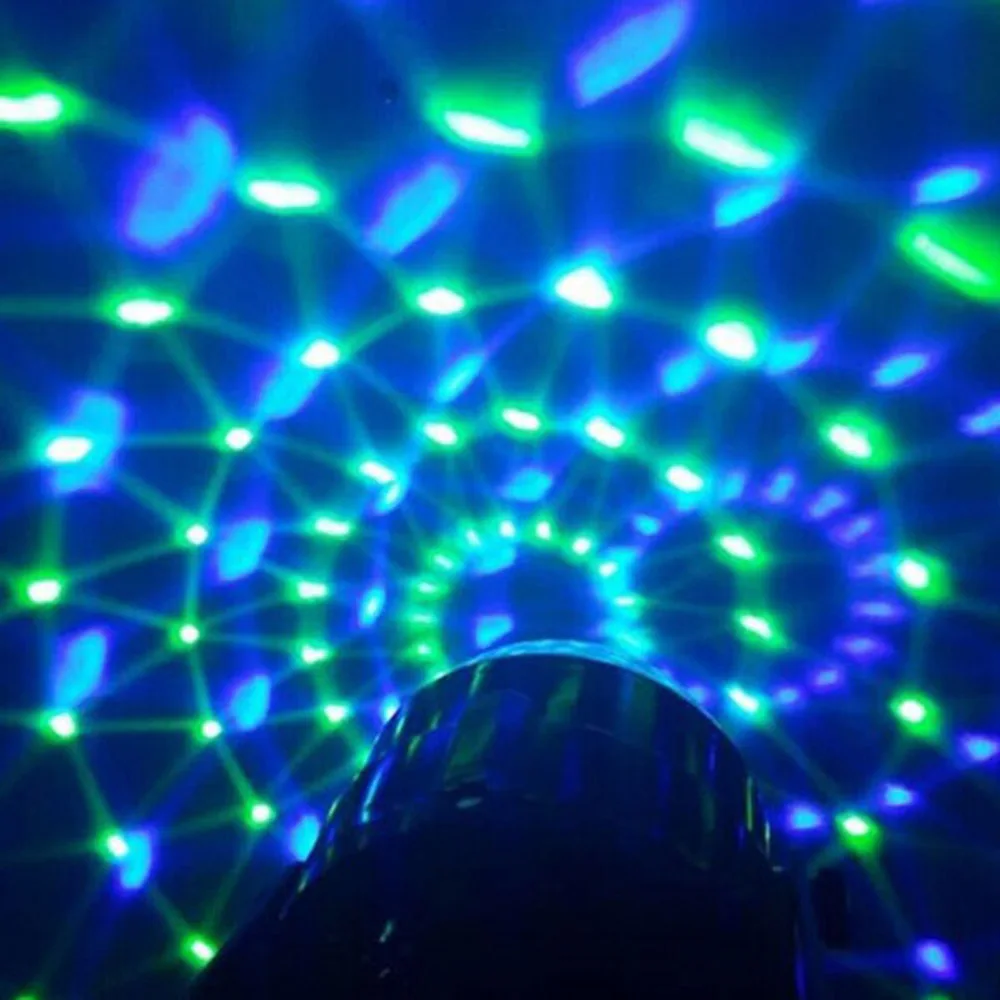 

Disco Party Show Auto Sound Activated 3W RGB LED Mini Crystal Magic Rotating Ball Effect LED Stage Lights for KTV Pub Disco DJ