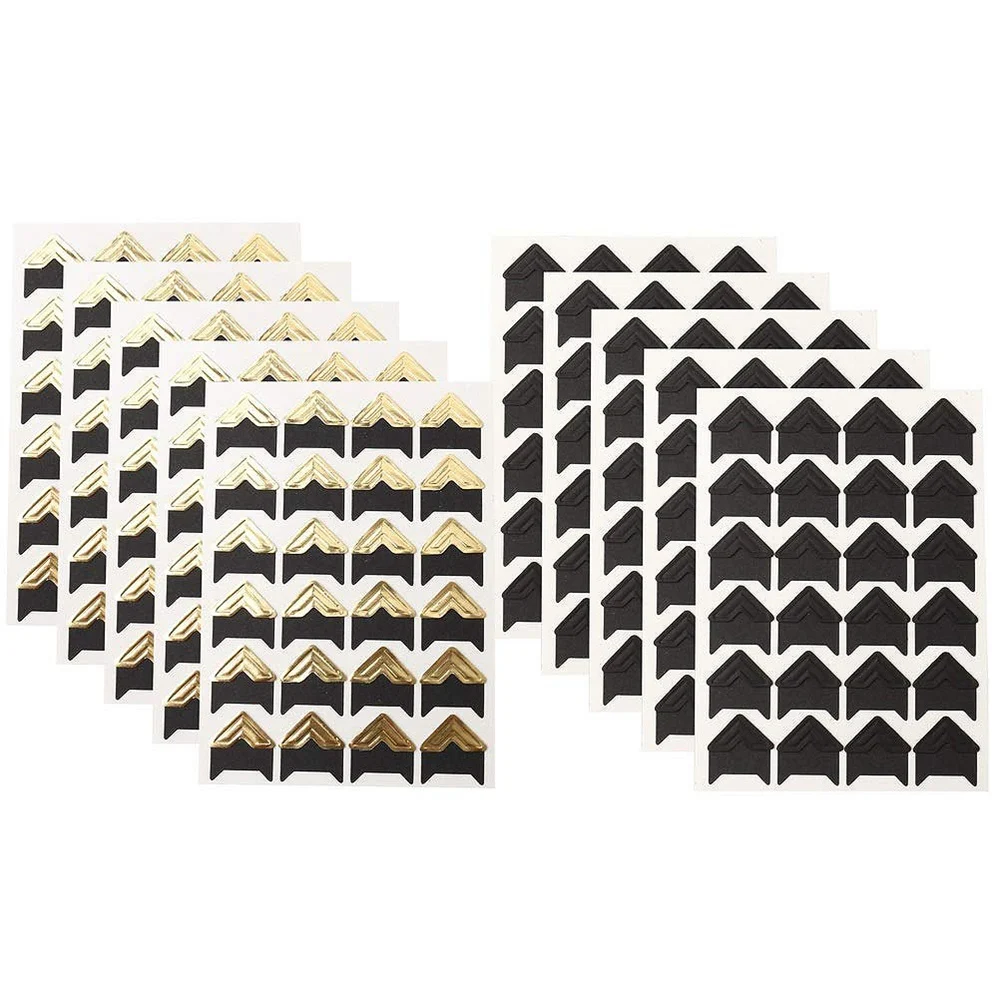 

New-10 Sheets Photo Corners Self Adhesive Stickers, Photo Mounting Paper Corner Stickers For Diy Scrapbook Albums