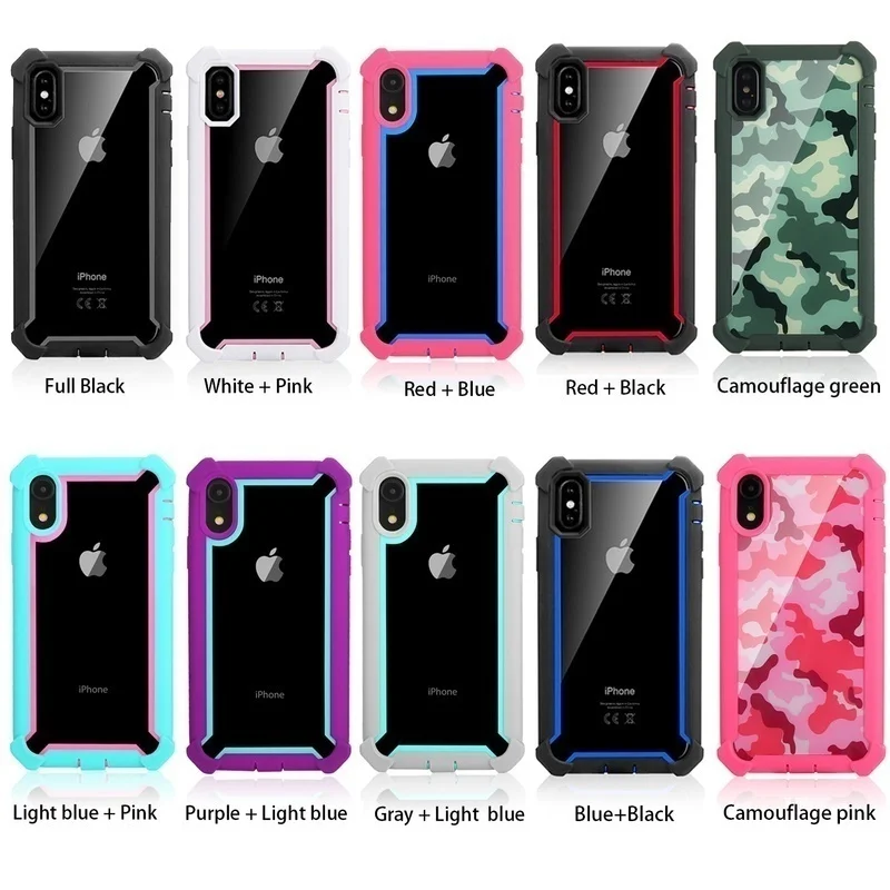 Чехол для iPhone X XR XS Max 6 6S 7 8 Plus защита из закаленного стекла|Бамперы| |
