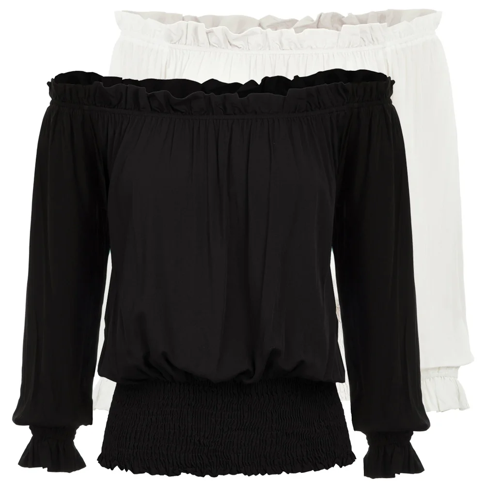 KK женская летняя винтажная рубашка в стиле стимпанк с длинным рукавом и оборками