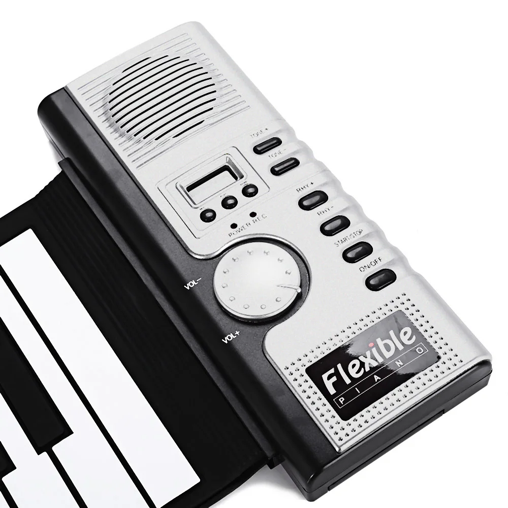 Гибкая 61 клавиша силиконовая MIDI цифровая рулонная клавиатура фортепиано