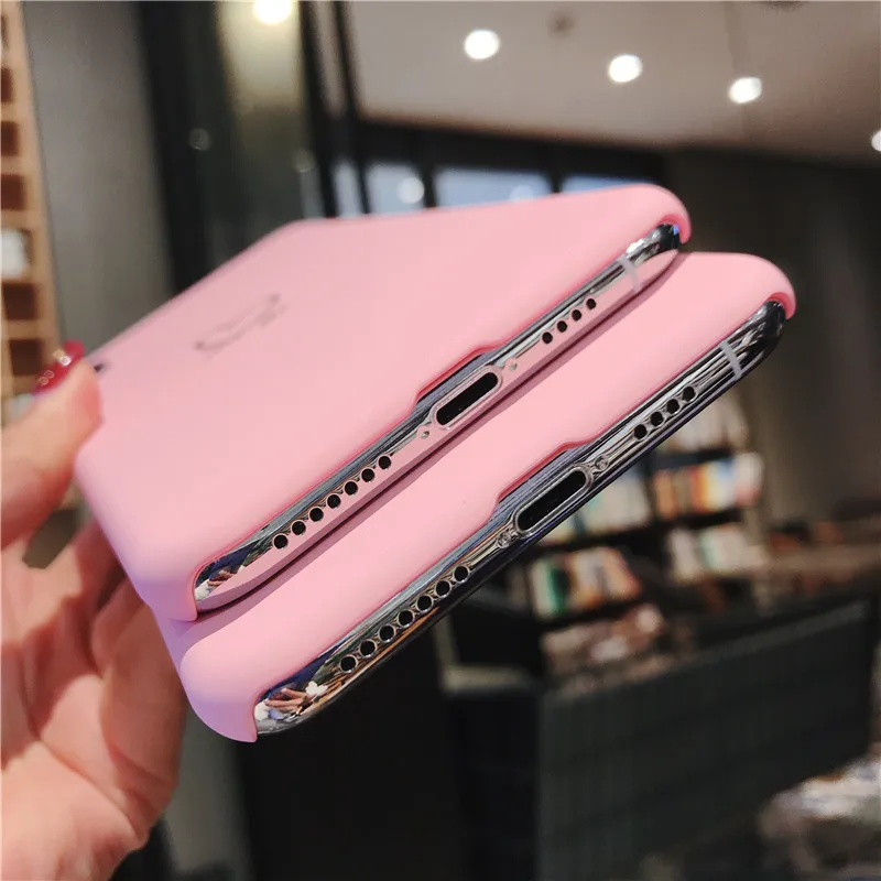 USLION Couples Love Heart Pattern чехол для телефона iPhone 6 6s 7 8 Plus Жесткий ПК простой с надписью X XS