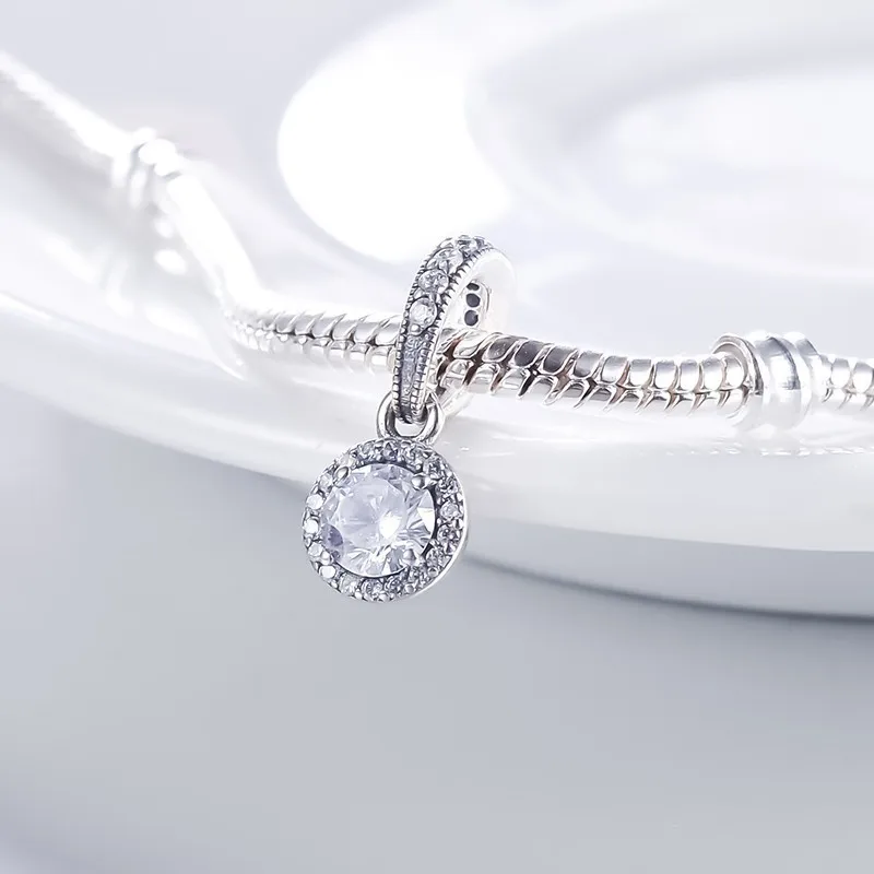 LZESHINE Новый S925 стерлингового серебра сверкающий AAA CZ кулон Подвески подходят для