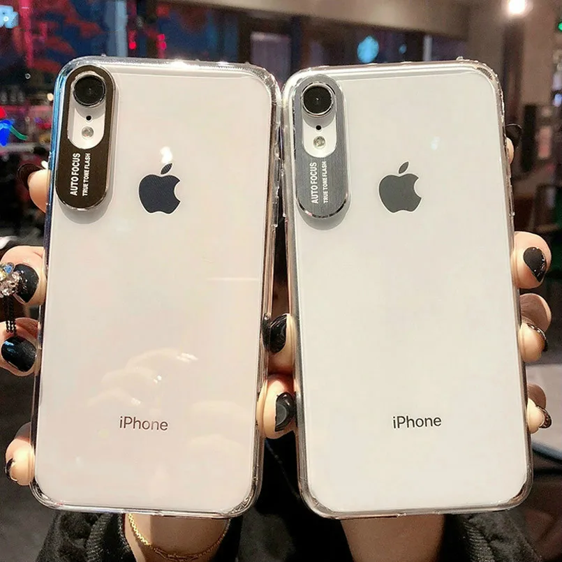 Новый ультра тонкий прозрачный жесткий чехол для телефона Iphone Xs Xr Max X ТПУ + Pc назад