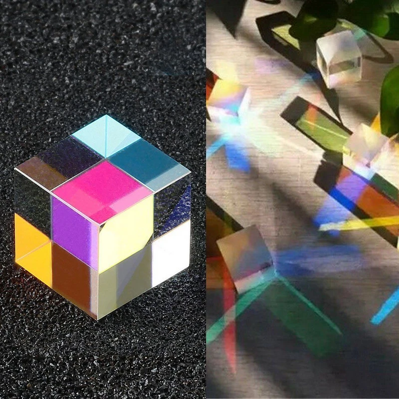 1 шт. кубический дефектный крестообразный дихроический призматический RGB