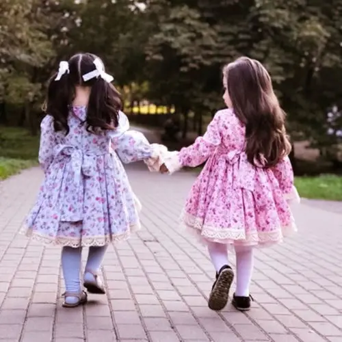 Emmababy 2019 Hot Sale Christmas Toddler Baby Kids Girl Retro Lace Flower Party Swing Dress Dresses | Детская одежда и обувь