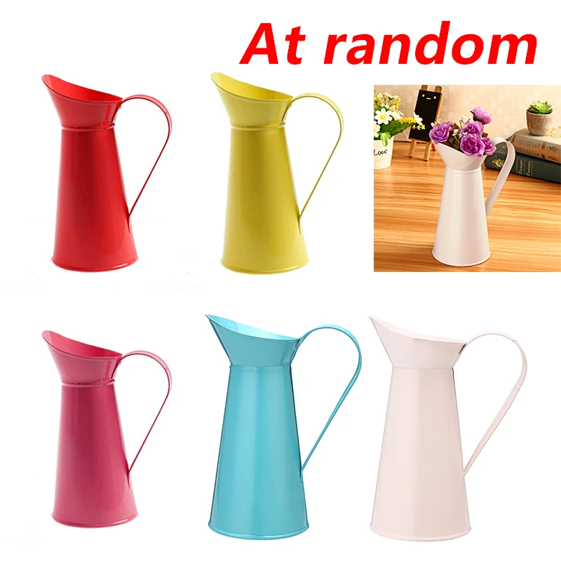 19 см винтажный Шикарный цветок ваза оловянный кувшин металлический Свадебная