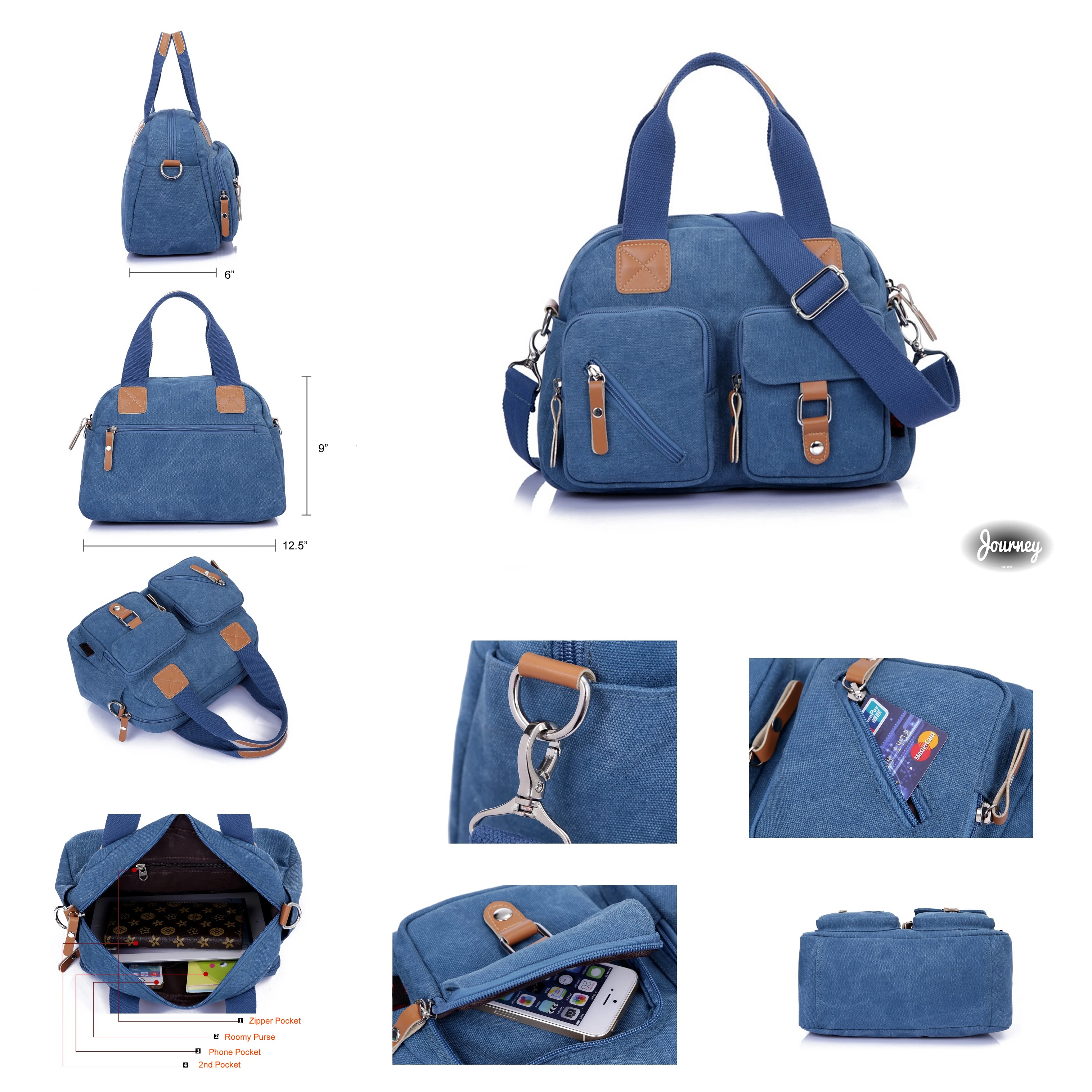 Мини Холщовая Сумка Savvy Cargo от Journey Collection| |