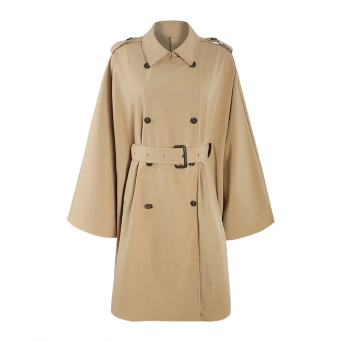 7XL 6XL 5XL Тренч 2019 Весна Офисные женские туфли цвета хаки длинное пальто Для женщин