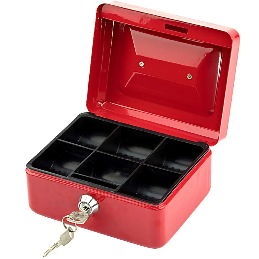 15 2X11 8X8 см Лучшая цена Нержавеющая сталь касса деньги Box Security Lock с замочком
