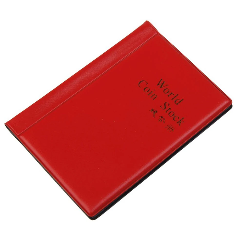 PPYY NEW -10 pages 120 small grid Coin Collect booklet - Red | Канцтовары для офиса и дома