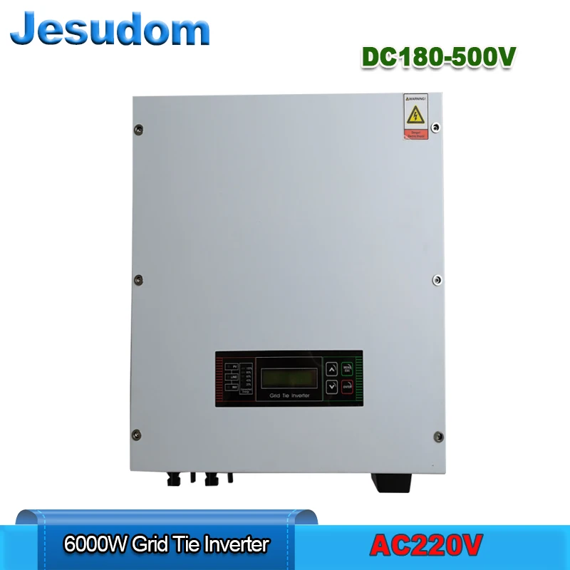 6000 Вт Солнечный сетевой инвертор с чистой синусоидальной волной DC 100 500 В до AC220V