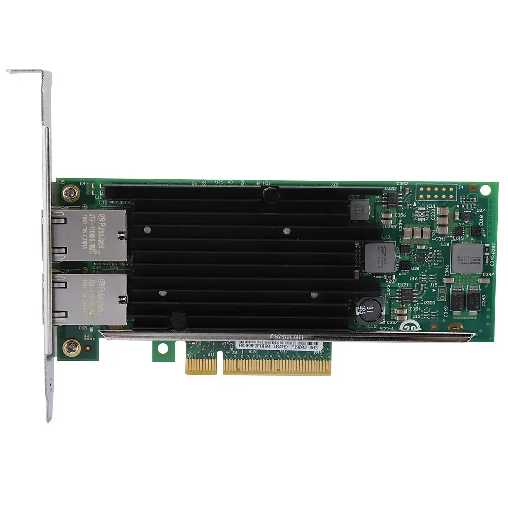 10 Гбит/с PCI E 2 портовый сервер Ethernet сетевой адаптер для intel X540 T2 x8 новый|Сетевые