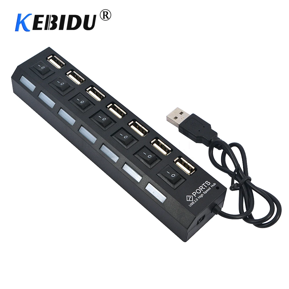 4/7 Port USB HUB Multi USB 2.0 Splitter 480 Mbps High Speed Converter Adapter with on/off Switch For MacBook PC Notebook