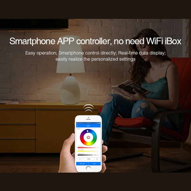 Фото Новый 850LM E27 9 Вт RGB + CCT Wifi Светодиодная лампа крытый Смарт Светодиодный светильник AC100-240V с помощью приложения на телефоне/Alexa Голосовое управление Управление 2700K-6500K №2